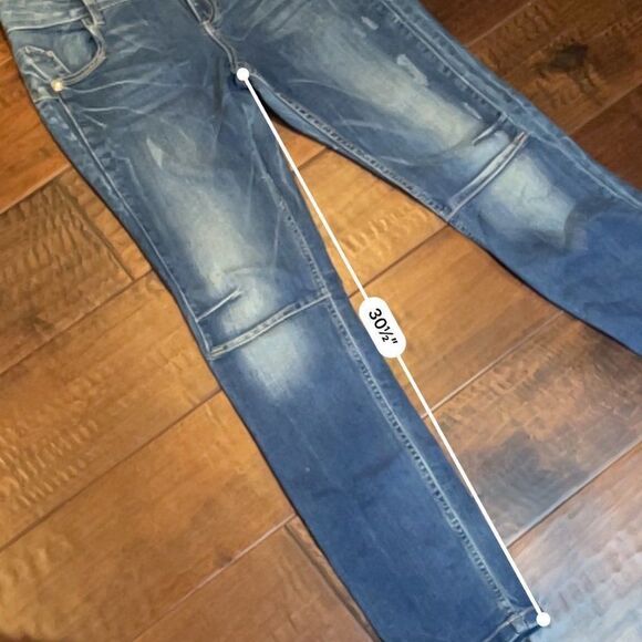 Vintage A.B.S.by Allen Schwartz Womens Blue Stretchy Straight Jeans Size 31 - Picture 10 of 12